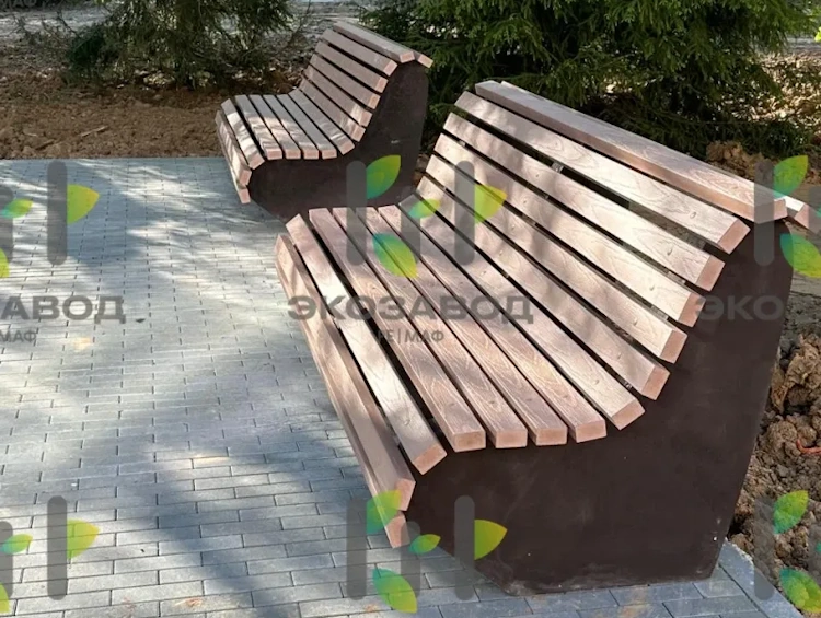 Лавочки в парке из экодоски