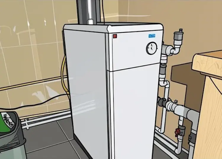 Котел газовый напольный в доме